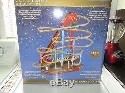 Mr Christmas World's Fair Grand Roller Coaster Gold Label Nib 50 Song Led Lights