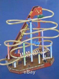 Mr Christmas World's Fair Grand Roller Coaster Gold Label Nib 50 Song Led Lights