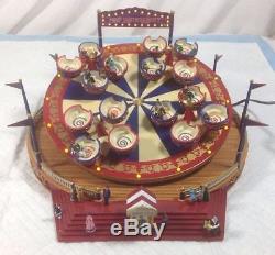 Mr. Christmas World's Fair Roundabout Teacup Ride Action/Lites 30 Tune Music Box