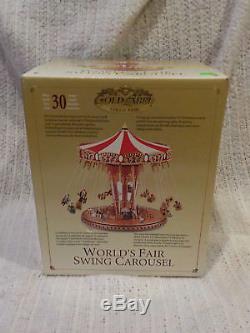 Mr. Christmas World's Fair Swing Carousel Gold Label 30 Songs Lights