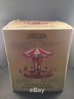 Mr. Christmas World's Fair Swing Carousel Gold Label 30 Songs Lights
