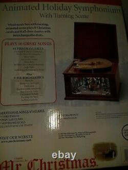 Mr Christmas animated Holiday Symphonium Music box Victorian park with16 discs