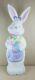 Mrs. Easter Bunny Rabbit Egg Blow Mold 34 Vtg Decor Tpi 1996 Rare As Is Nolight