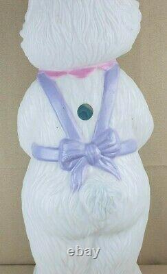 Mrs. Easter Bunny Rabbit Egg Blow Mold 34 VTG Decor TPI 1996 Rare AS IS NOLIGHT