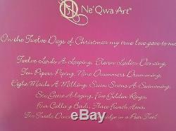 NE QWA Susan Winget 12 Days of Christmas Ne'Qwa Art glass ornaments RARE