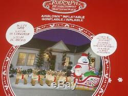 NEW 16 1/2' Colossal Santa, Bumble, Reindeer Lighted Christmas Airblown Inflatable