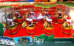 NEW 1992 Mr Christmas Santa's Marching Band MIce Top Hats 35 Songs Orig Box