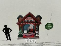 NEW 2020 Gemmy GIANT 10' Santas' Kitchen Lighted Christmas inflatable Airbown