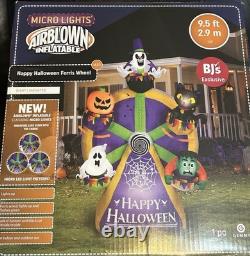 NEW 2023 GEMMY 9-1/2' ANIMATEDLighted Halloween Ferris Wheel inflatable Airblown