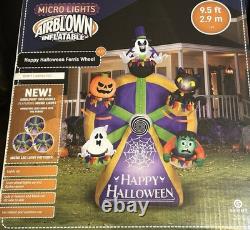 NEW 2023 GEMMY 9-1/2' ANIMATEDLighted Halloween Ferris Wheel inflatable Airblown