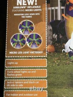 NEW 2023 GEMMY 9-1/2' ANIMATEDLighted Halloween Ferris Wheel inflatable Airblown