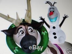 NEW 7' Frozen Olaf & Sven Lighted Christmas Airblown Inflatable Blow-up SOLD-OUT