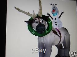 NEW 7' Frozen Olaf & Sven Lighted Christmas Airblown Inflatable Blow-up SOLD-OUT