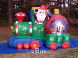 NEW 8' Lighted SnowGlobe Christmas Train Animated with Snow Inflatable Airblown