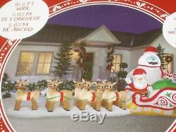 NEW Colossal 16-1/2' Santa, Bumble, Reindeer Lighted-Christmas Airblown Inflatable