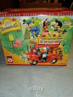 NEW Enesco Next Stop ToontownHooray For HollywoodAction/Lights Music Box VIDEO