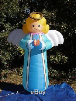 NEW GEMMY 8' TALL Lighted Prototype Christmas BlLUE ANGEL Inflatable Airblown