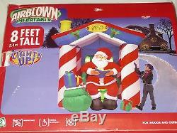 NEW Gemmy 8' Santa House Lighted Christmas Airblown Inflatable Outdoor Blow-up