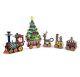 New Mackenzie-childs Christmas Train 5 Piece Ceramic Set Rare