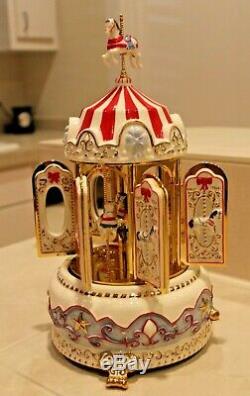 NEW Mr. Christmas 30 Song Musical Porcelain Carousel Carillon Music Box