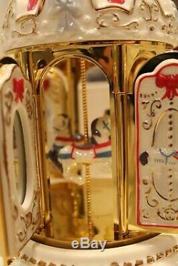 NEW Mr. Christmas 30 Song Musical Porcelain Carousel Carillon Music Box