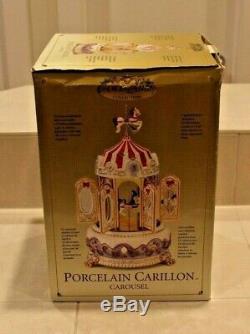 NEW Mr. Christmas 30 Song Musical Porcelain Carousel Carillon Music Box