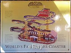 NEW Mr. Christmas Gold Label World's Fair Tornado Roller Coaster w 2 Sets Trains