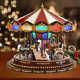 New Mr Christmas Royal Marquee Grand Carousel Music Box Led Light Plays 40 Songs