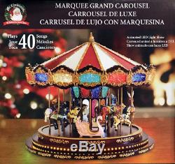 NEW Mr Christmas Royal Marquee Grand Carousel Music Box LED Light Plays 40 Songs