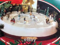 NEW Mr. Christmas Victorian Holiday In Motion Moving Skaters & Carriages Musical