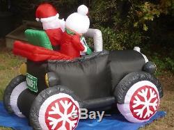 NEW Mr. & Mrs. Claus Antique Car Lighted Christmas Inflatable Airblown- RARE