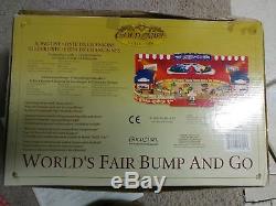 NEW RARE MR CHRISTMAS Worlds Fair Bumper Cars Multi-Action/Lights Music Box