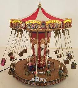 NEW RARE Mr. Christmas World's Fair Swing Carousel Action/Lights Music Box VIDEO