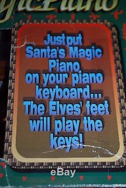 NEW Santa's Magic Piano with Animated Musical Christmas Elves RARE NY TOY FAIR