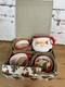 Nib 1960 Howard Holt Set Of 4 Mini Winking Santa Mugs