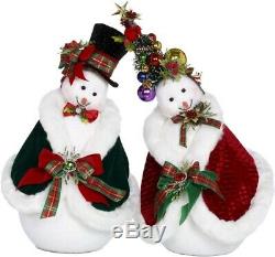 NIB Mark Roberts Snowman Couple Set of 2 18-22 2019