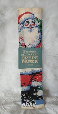 NOSRARE Vintage 1920s Dennison Christmas Crepe Paper Banner Santa Toys Chimney NOSRARE Vintage 1920s Dennison Christmas Crepe Paper Banner Santa Toys Chimney