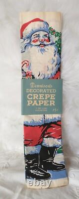 NOSRARE Vintage 1920s Dennison Christmas Crepe Paper Banner Santa Toys Chimney NOSRARE Vintage 1920s Dennison Christmas Crepe Paper Banner Santa Toys Chimney