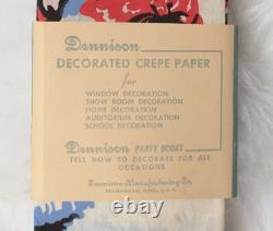 NOSRARE Vintage 1920s Dennison Christmas Crepe Paper Banner Santa Toys Chimney NOSRARE Vintage 1920s Dennison Christmas Crepe Paper Banner Santa Toys Chimney