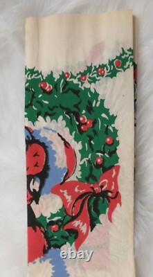 NOSRARE Vintage 1920s Dennison Christmas Crepe Paper Banner Santa Toys Chimney NOSRARE Vintage 1920s Dennison Christmas Crepe Paper Banner Santa Toys Chimney