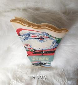 NOSRARE Vintage 1920s Dennison Christmas Crepe Paper Banner Santa Toys Chimney NOSRARE Vintage 1920s Dennison Christmas Crepe Paper Banner Santa Toys Chimney