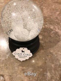 NWT Ciao Ciao American Eskimo Samoyed Spitz Dog Musical Snow Globe