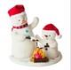 Nwt Hallmark 2025 Roasting Marshmallows Tabletop Musical Singing Snowman Plush