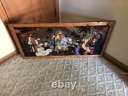 Nativity Christmas Religious Large Wood Frame Panel Suncatcher AS IS READ PLEASE