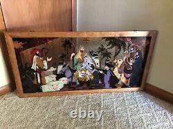 Nativity Christmas Religious Large Wood Frame Panel Suncatcher AS IS READ PLEASE