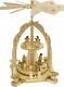 Nativity German Christmas Pyramid With Concert Angels Made In Germany Carousel