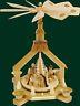 Natural German Church Nativity Christmas Pyramid Handcrafted In Germany Carousel