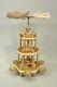 Natural German Nativity 2 Tier Christmas Pyramid Handcrafted Erzgebirge Germany