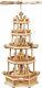 Natural German Nativity 4 Tier Christmas Pyramid Carousel Made In Germany New
