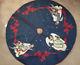 Neiman Marcus Woollen Needlepoint Christmas Tree Skirt Angels 41 X 41 Wool